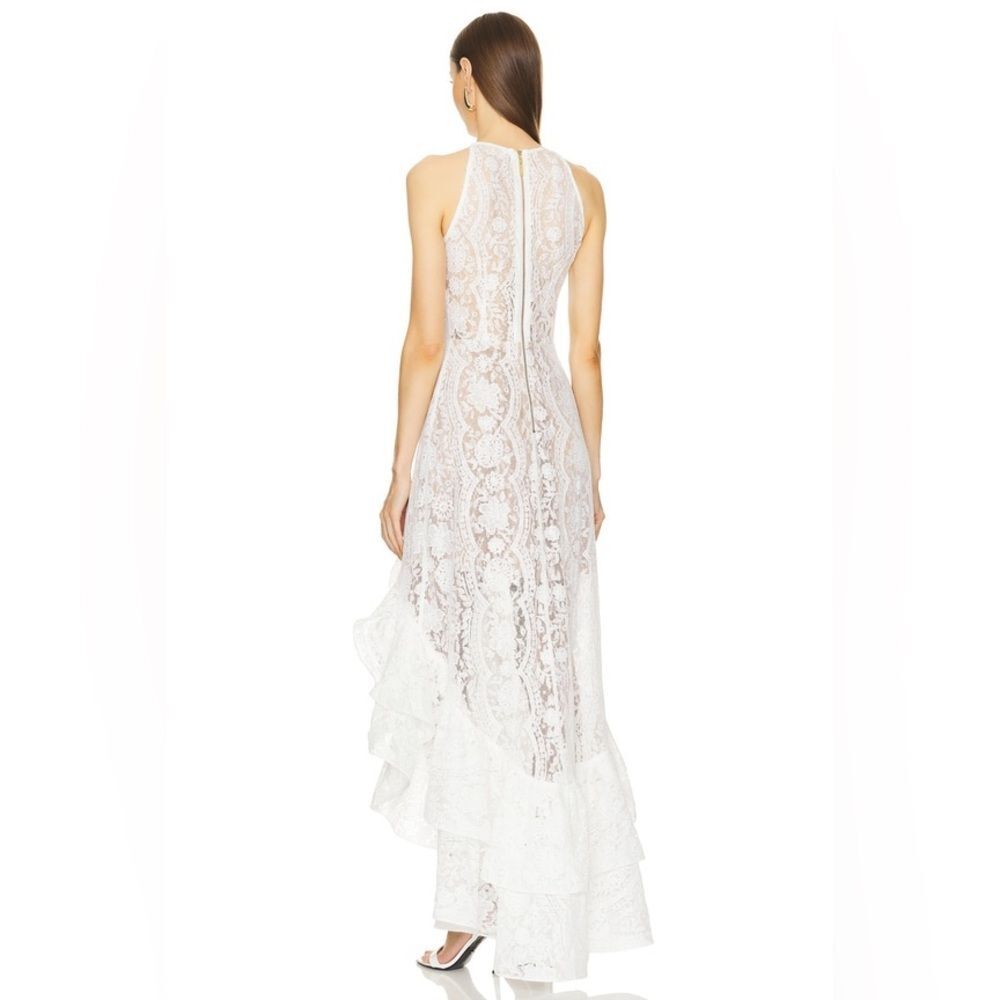 NWOT BRONX ADN BANCO Sicilia Ruffle LACE White wedding bridal dress - Picture 3 of 16